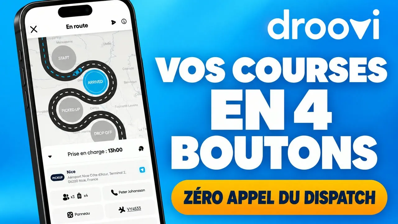 Application chauffeur VTC : une journée de courses avec Droovi Driver