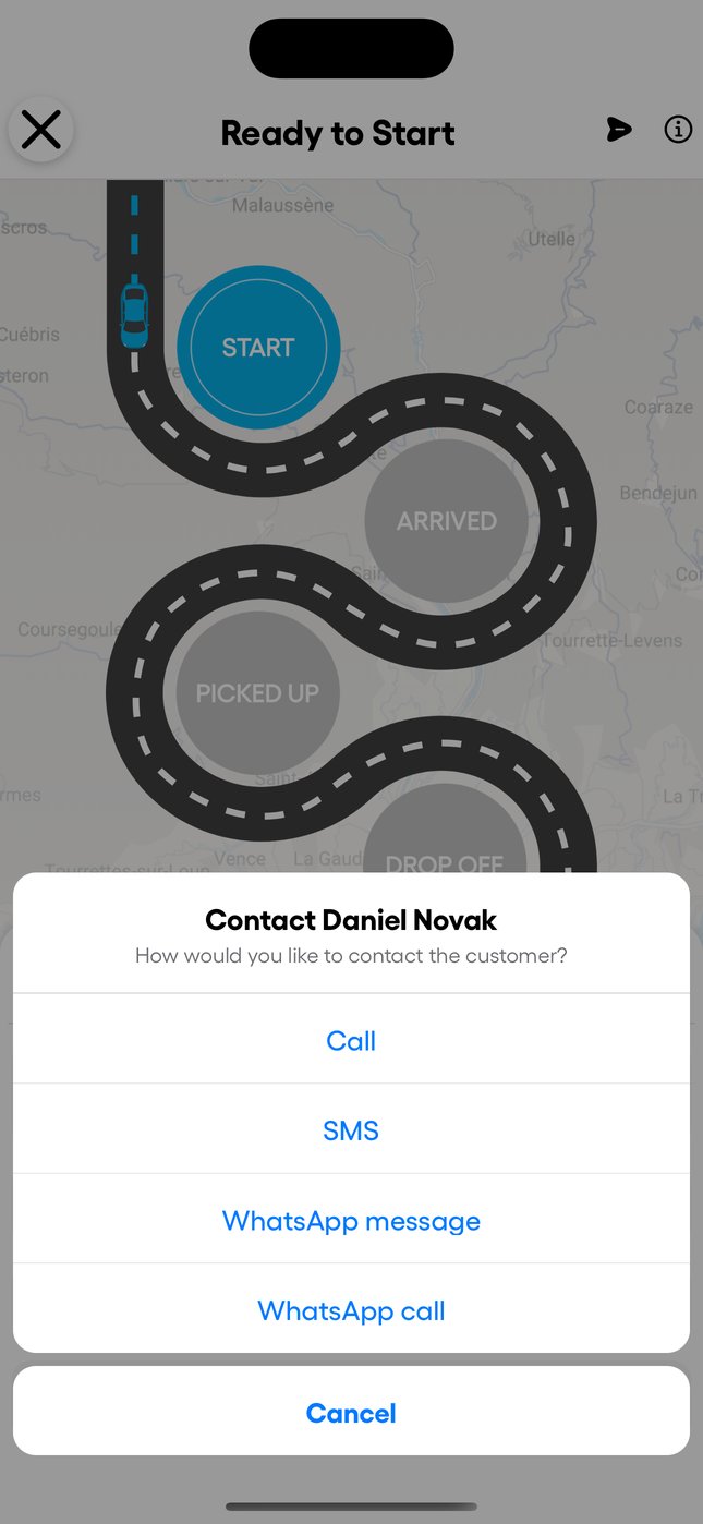 Open the route in Waze or Google Maps, and contact the customer.