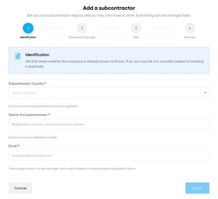 Step 1: Droovi first checks whether the company is already registered.
