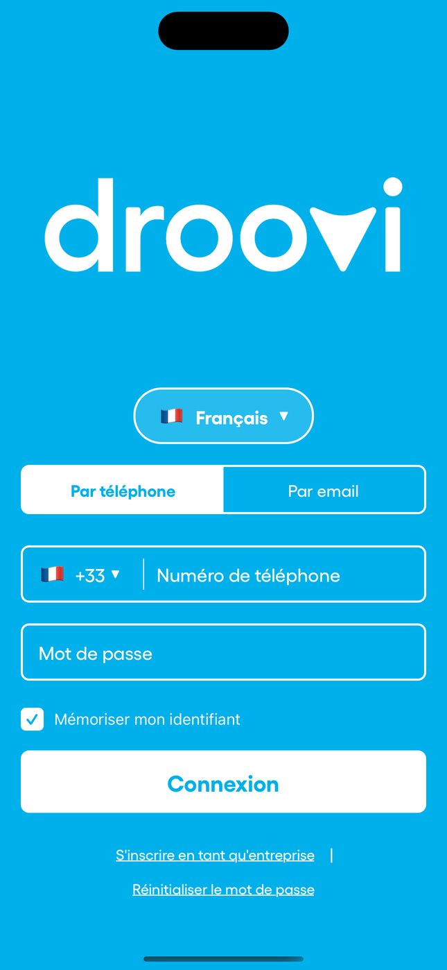 Connexion par téléphone ou par email.